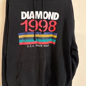 Diamond Supply Co. Black and Red Graphic Hoodie